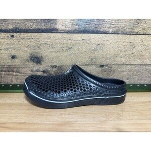 Amoji Blk Woman 8 / Men 7 Garden Clogs Shoes Sandals Slippers Beach Pool Unisex